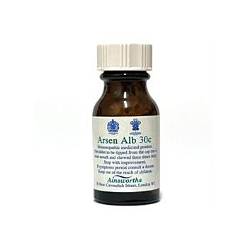 Ainsworths - Arsen Alb 30C Homoeopathic Rem (120 tablet)