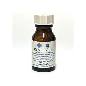 Ainsworths - Cocculus 30C Homoeopathic Rem (120 tablet)