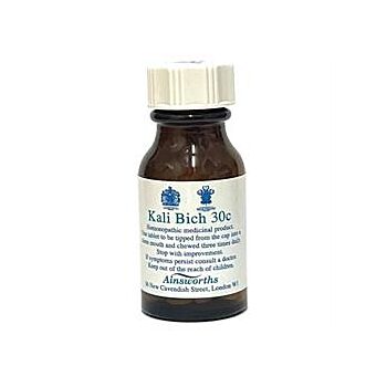 Ainsworths - Kali Bich 30C Homoeopathic Rem (120 tablet)