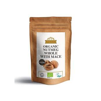 AUSHA - Organic Nutmeg Whole with Mace (50g)