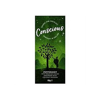 Conscious Chocolate - Peppermint Raw Choc Bar (60g)