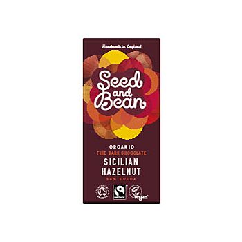 Seed & Bean - Dark Choc 58% Hazelnut Organic (75g)