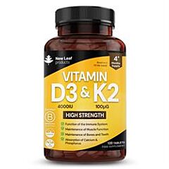 Free Vitamin D3 & K2 Tablets (120 tablet)